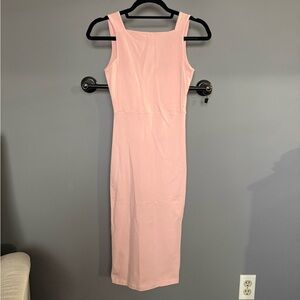 ASOS Light Pink Midi Dress with Bow Detail